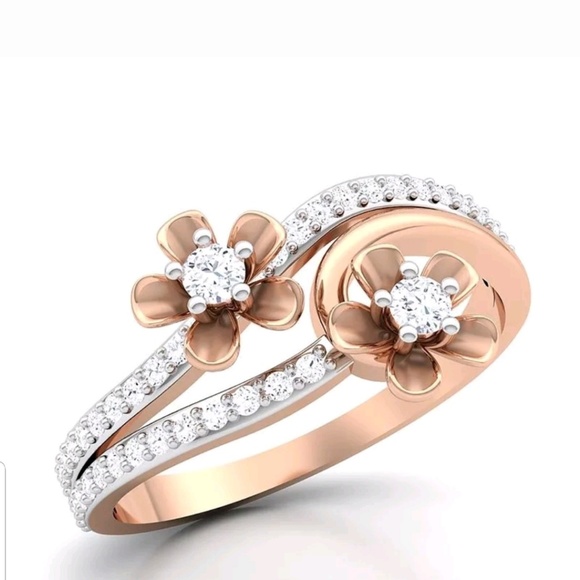 Jewelry - White Topaz flower ring
